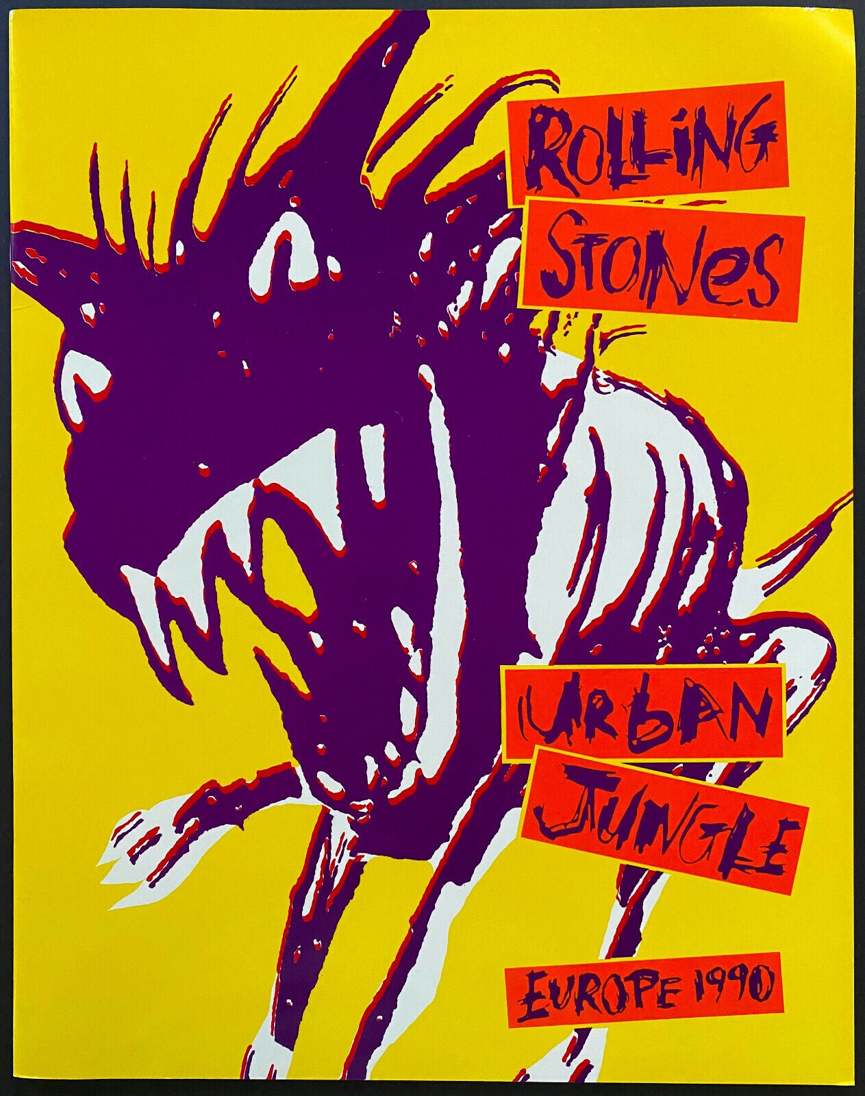 1990 Rolling Stones Urban Jungle European Concert Tour Program