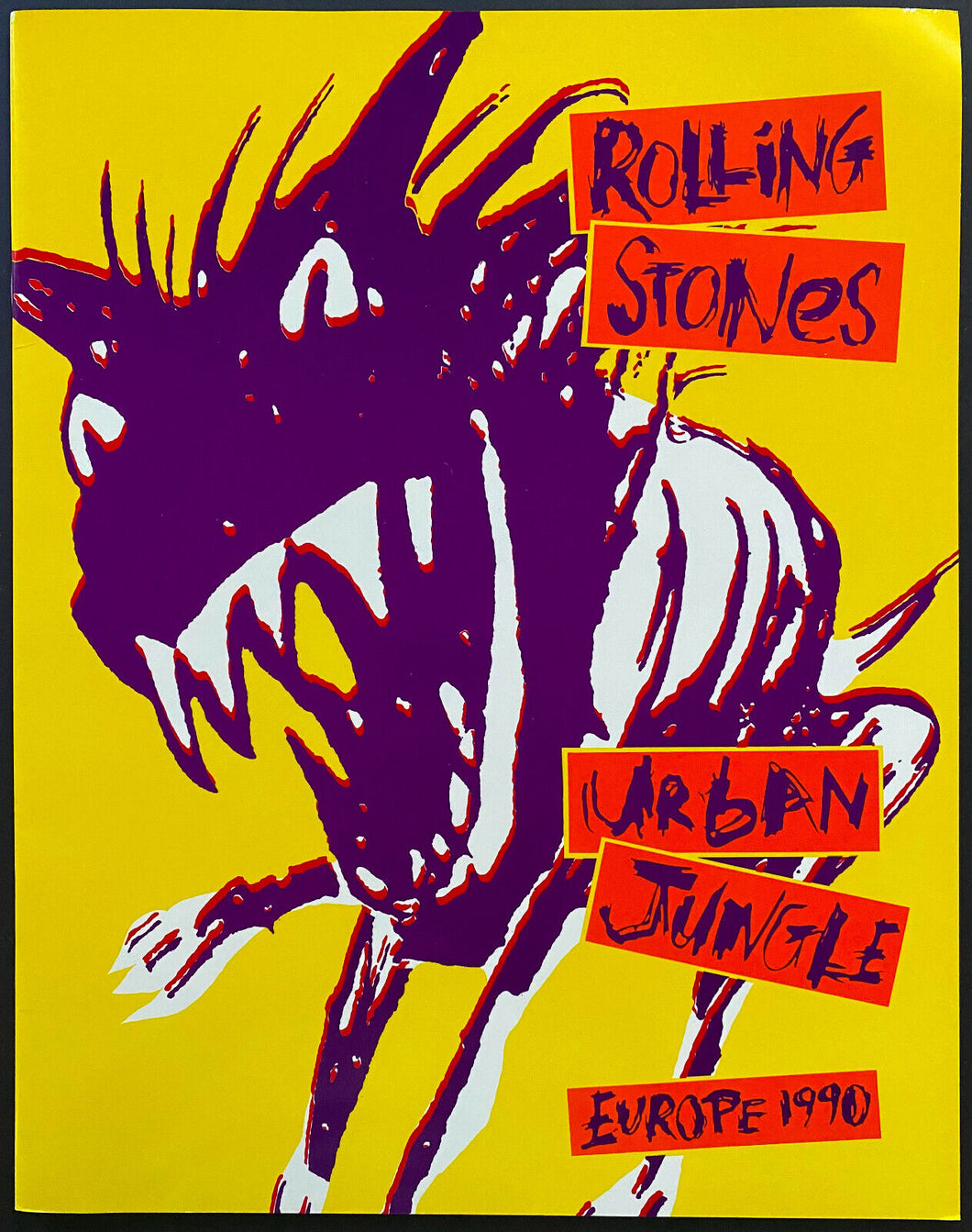 1990 Rolling Stones Urban Jungle European Concert Tour Program Mick Jagger