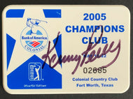 2005 PGA Champions Club Badge Golf Bank Of America Signed Winner Kenny Perry