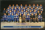 1986-87 Toronto Maple Leafs NHL Hockey Team Photo Postcard Facsimile Signed