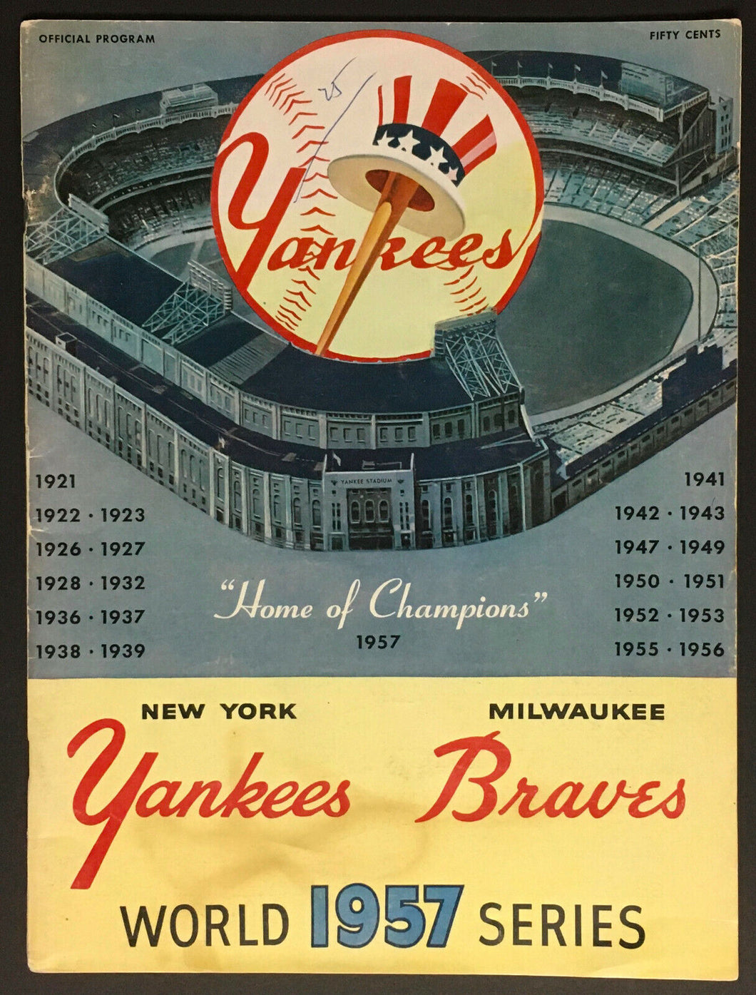 Milwaukee Braves World Champions 1957