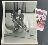 Vintage Dick Duff Autographed Turofsky NHL Hockey Photo Toronto Maple Leafs JSA