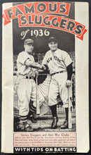 Load image into Gallery viewer, 1936 Louisville Famous Sluggers Vintage Baseball Booklet Lou Gehrig Mel Ott MLB
