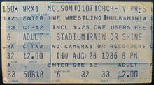 Load image into Gallery viewer, WWF Wrestling Hulkamania Aug 28 1986 Ticket Stub The Big Event CNE Toronto

