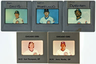 Chicago Cubs 5 Different 35mm Slides League Issued Vintage MLB Baseball