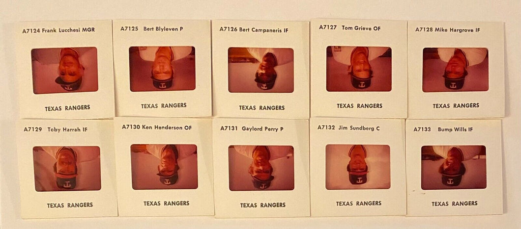 1977 MLB Baseball American League 35mm Slides (10) Texas Rangers Bert Blyleven
