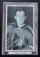 1950-64 Beehive Corn Syrup Group 3 Hockey Photo Camille Henry NHL