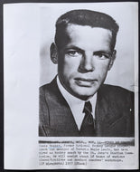 1957 Howie Meeker Toronto Maple Leafs Wire Photo NHL Hockey Vintage HHOF