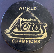 Load image into Gallery viewer, Houston Aeros WHA Hockey Champions Puck Used Vintage
