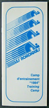 Load image into Gallery viewer, 1984 NHL Quebec Nordiques Training Camp Guide Hockey Vintage Les Nordiques
