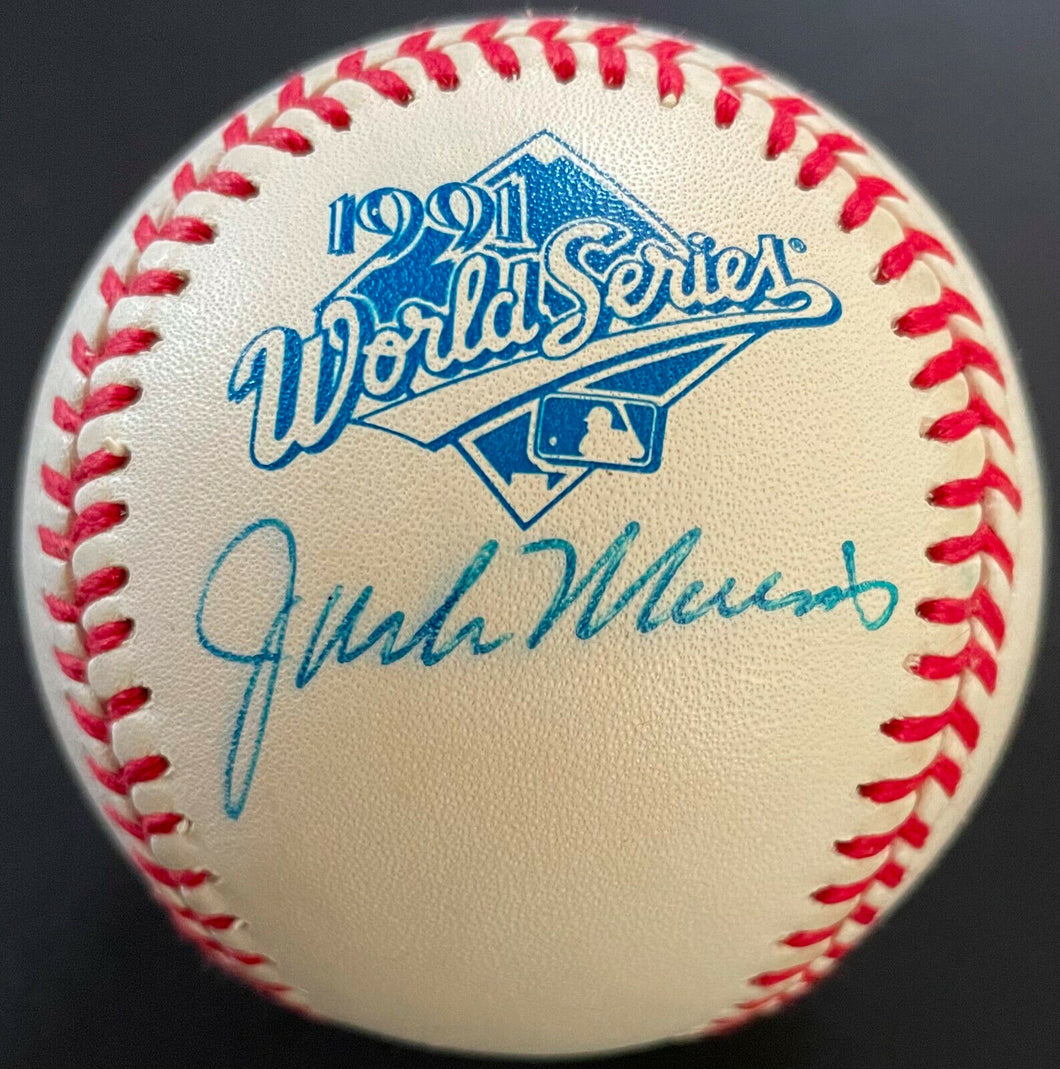 Jack Morris Autographed Signed 1991 World Series Rawlings Baseball JSA COA