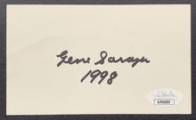 Load image into Gallery viewer, Gene Sarazen Autographed Index Card Signed Vintage American Golfer 1920s JSA
