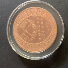 Load image into Gallery viewer, 1972 Summit Series Canada vs. USSR 2 oz. Copper Coin Vintage
