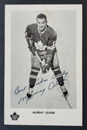 1960s NHL Toronto Maple Leafs Hockey Murray Oliver Autographed Postcard Vintage