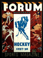 1938  Montreal Canadiens NHL Hockey Program Boston Bruins The Forum VTG Rare
