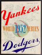 1952 World Series Baseball Program New York Yankees vs Brooklyn Dodgers MLB
