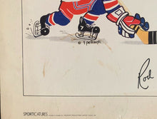 Load image into Gallery viewer, Circa 1970 Rod Gilbert Sporticatures by Pelkowski New York Rangers NHL Vintage
