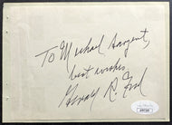 American President Gerald Ford Autographed Album Page Signed Cut USA JSA