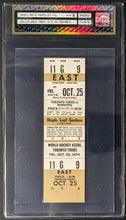 Load image into Gallery viewer, 1974 Toronto Torros Maple Leaf Gardens Winnipeg Jets WHA Ticket NM-MT 8 iCert
