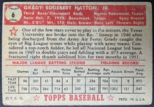 Load image into Gallery viewer, 1952 Topps Baseball Grady Hatton #6 Cincinnati Reds Vintage MLB Card
