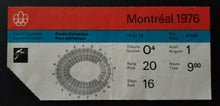 Load image into Gallery viewer, 1976 Montreal Summer Olympics Equestrian Ticket Jumping Canada Silver
