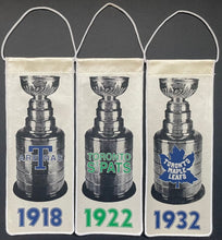 Load image into Gallery viewer, Toronto Maple Leafs Replica Stanley Cup Trophy Banners Hockey NHL VTG HHOF
