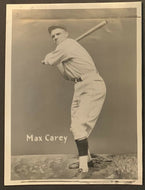 1927 Max Carey Pittsburgh Pirates HOF DBL WT Batting Photo NL Service Bureau