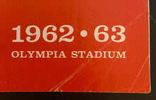 Load image into Gallery viewer, 1963 NHL Hockey Program Detroit Red Wings Toronto Maple Leafs Stanley Cup Finals
