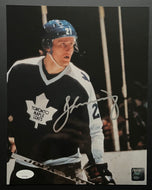 Borje Salming Autographed Photo Toronto Maple Leafs Hockey Signed JSA COA