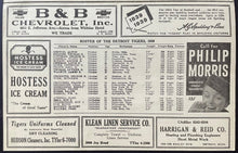 Load image into Gallery viewer, 1939 Detroit Tigers 8 Page Foldout Scorecard Program MLB Baseball vs NY Yankees
