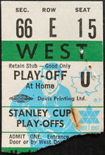 Load image into Gallery viewer, 1967 NHL Hockey Ticket Stub Toronto Maple Leafs Stanley Cup Semis Clinching Game
