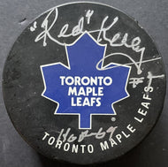 Red Kelly Autographed Toronto Maple Leafs NHL Hockey Puck Signed