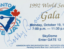 Load image into Gallery viewer, Toronto Blue Jays Invite+Program 1992 World Series Gala Autographed Lasorda JSA
