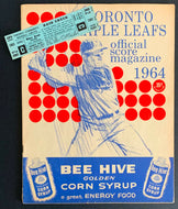 1964 Maple Leaf Stadium Program + Ticket vs  Jacksonville Suns Baseball Vintage