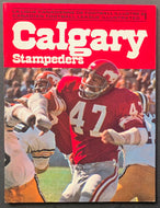 1973 CFL Football Game Program Calgary Stampeders vs Toronto Argos Argonauts