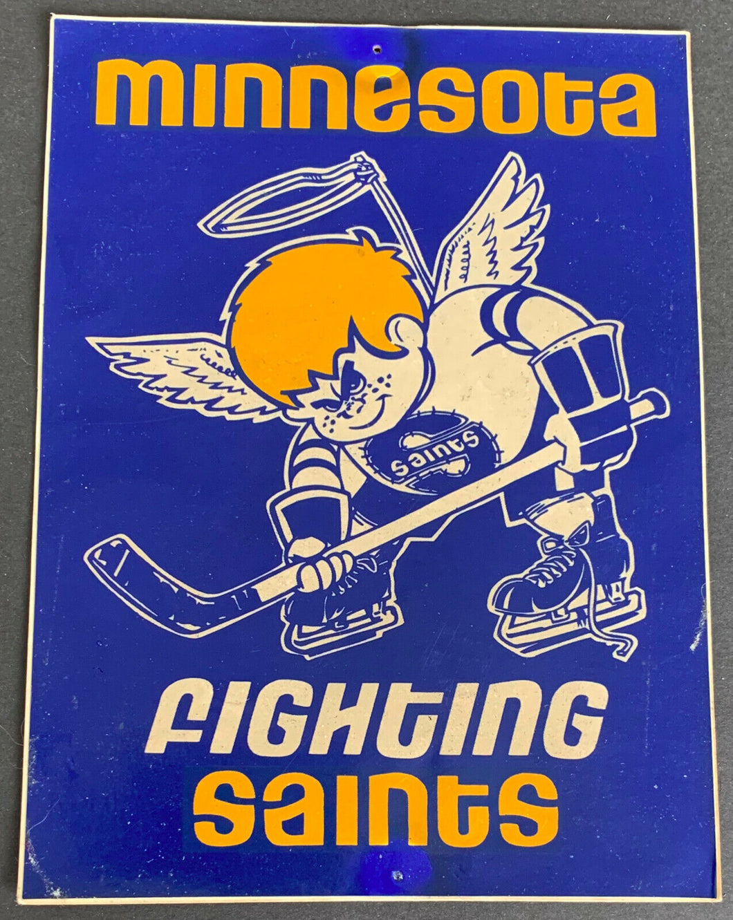 1970's WHA Minnesota Fighting Saints Hockey Decal Sticker Unused Rare
