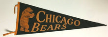 Load image into Gallery viewer, 1940&#39;s Chicago Bears Felt Pennant Vintage Old Sports NFL Football Full Size
