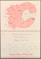 1999-2000 Calgary Flames NHL Hockey Christmas Card Sent To Brian McFarlane