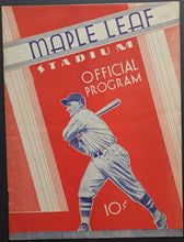 Load image into Gallery viewer, 1936 Maple Leaf Stadium Baseball Program Maple Leafs vs Montreal Royals Vintage
