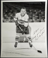 1963-64 Autographed Signed Ken Campbell Type 1 Photo Muskegon Zephyrs IHL VTG