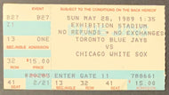 1989 Toronto Blue Jays Exhibition Stadium Last Game Ticket + SGA Booklet MLB