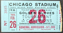 Load image into Gallery viewer, 1953 Golden Gloves Sonny Liston Ed Sanders Tournament Of Champions Boxing Ticket
