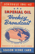1941-42 Imperial Oil NHL Pocket Schedule Vintage Hockey Sports Calendar