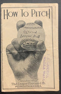 1920s Baseball How To Pitch Pamphlet MLB Vintage Antique MILB Draper-Maynard