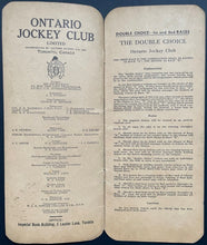 Load image into Gallery viewer, 1939 Thorobred Racing Program Woodbine Park Ontario Jockey Club Autumn Meeting
