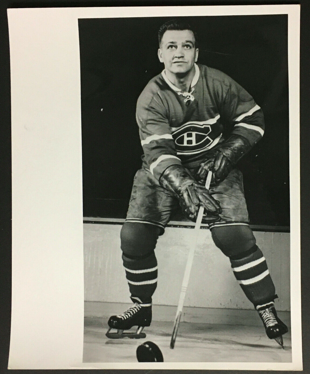 Vintage 1960 Turofsky Hockey Photo Boom Boom Geoffrion Montreal Canadiens Legend