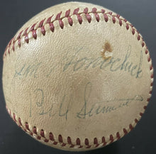 Load image into Gallery viewer, 1955 World Series Game Used Reach Baseball Autographed x6 Umpires Signed
