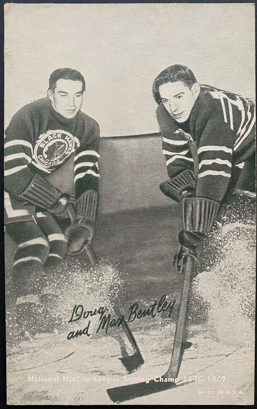 1984-85 Doug + Max Bentley Sports Champions Exhibit Card NHL Scoring Champ