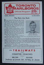 Load image into Gallery viewer, 1966 Maple Leaf Gardens OHA Major Jr A Program Toronto vs London Nationals
