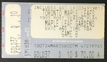 Load image into Gallery viewer, 1993 Maple Leaf Gardens Playoff Ticket Game B Toronto Maple Leafs NHL Hockey
